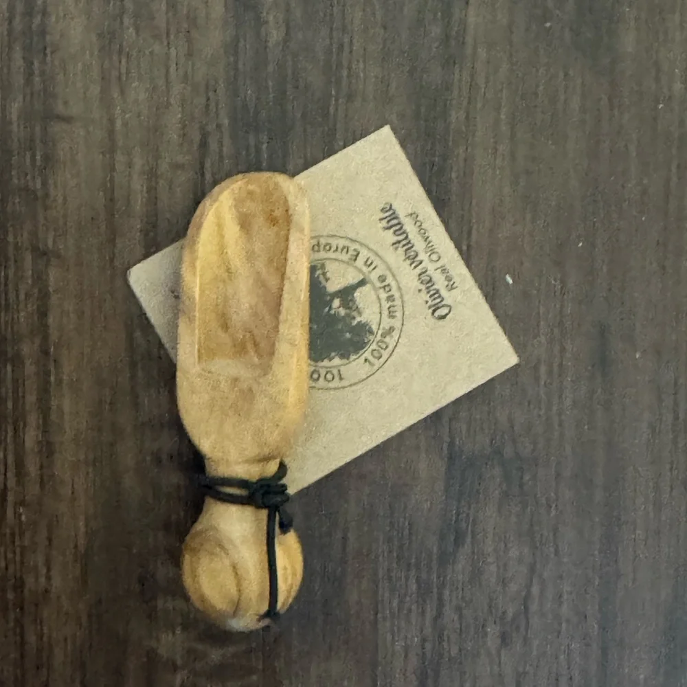 Williams Sonoma Jean dubost Olive Wood salt spice Scoop